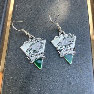 New‎ Philadelphia Eagles NFL Silver  Dangle Earrings Non-Allergenic